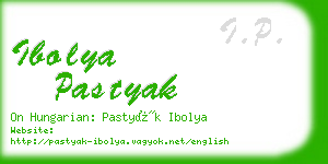 ibolya pastyak business card